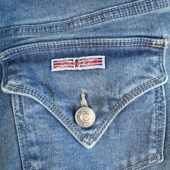 Hudson Jeans Womens Sz 6 Blue Straight leg Crop Ankle Mid rise Preppy Classicore - Picture 11 of 11